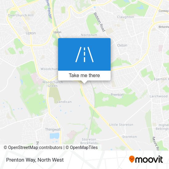 Prenton Way map
