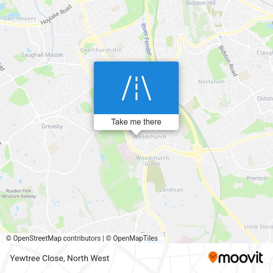 Yewtree Close map