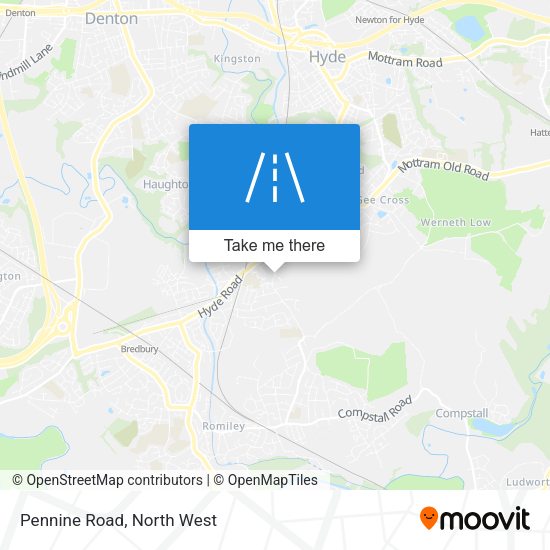 Pennine Road map