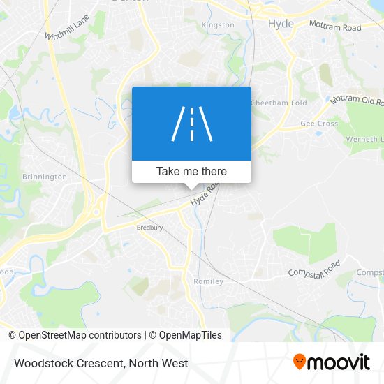 Woodstock Crescent map