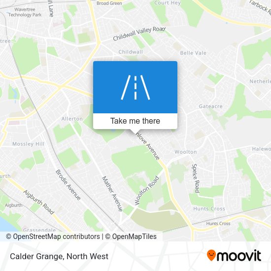 Calder Grange map