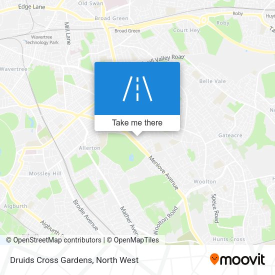 Druids Cross Gardens map