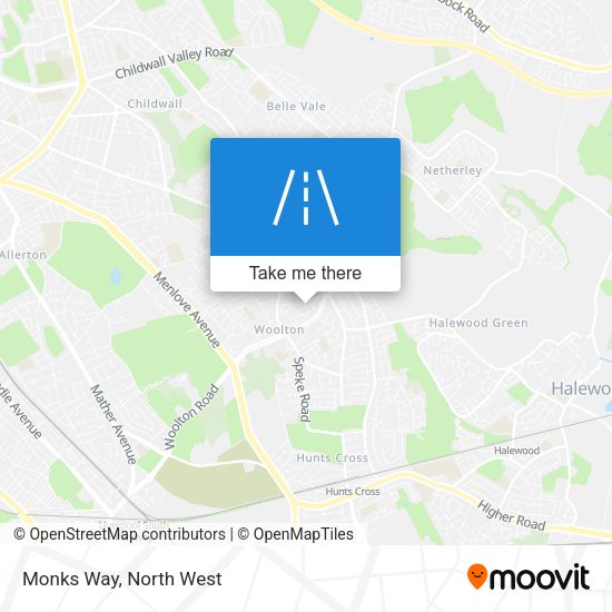 Monks Way map