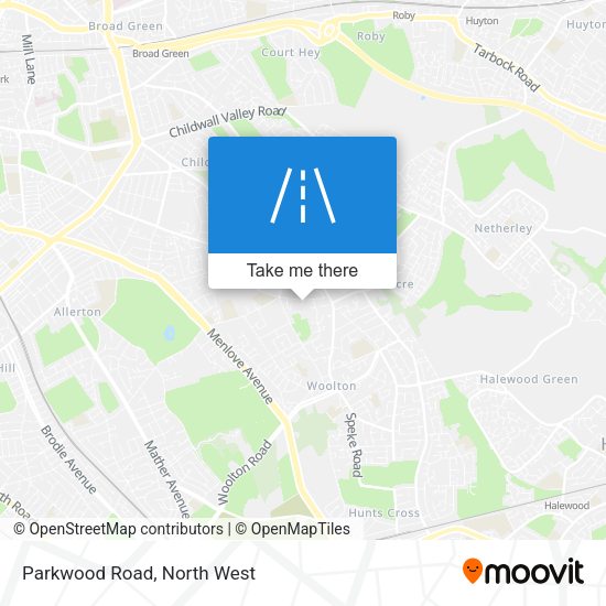 Parkwood Road map