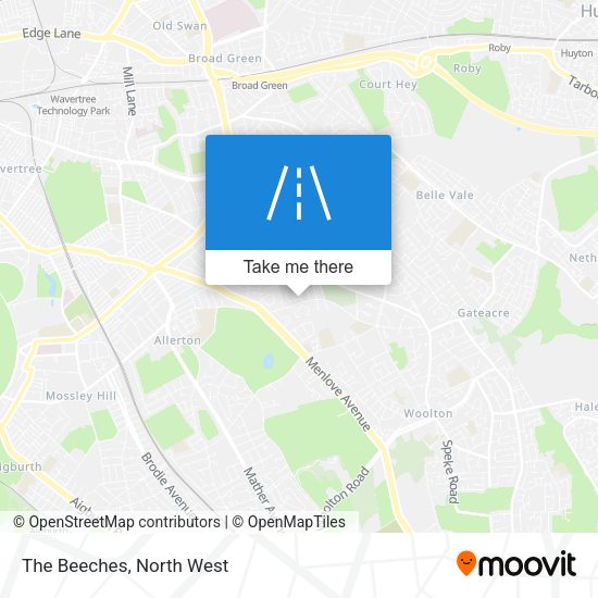 The Beeches map