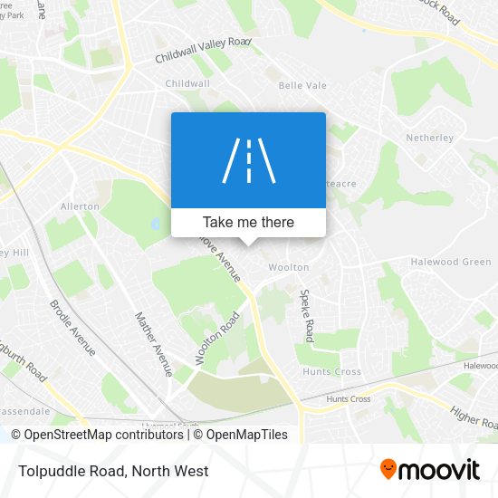 Tolpuddle Road map