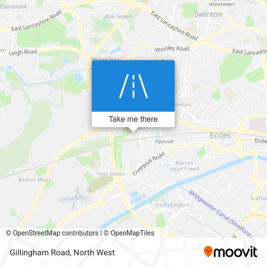 Gillingham Road map