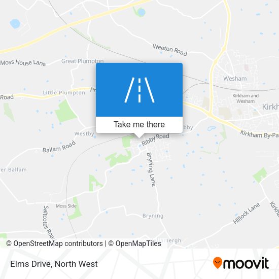 Elms Drive map