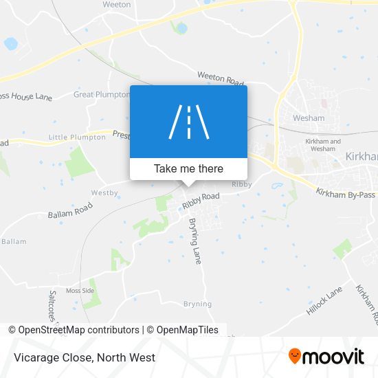 Vicarage Close map