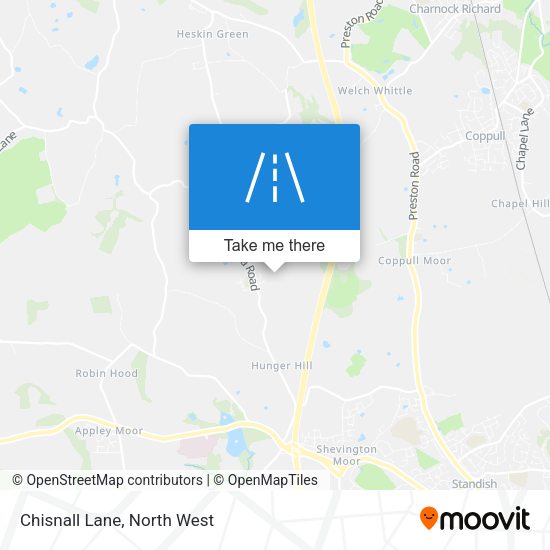 Chisnall Lane map
