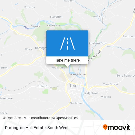 Dartington Hall Estate map