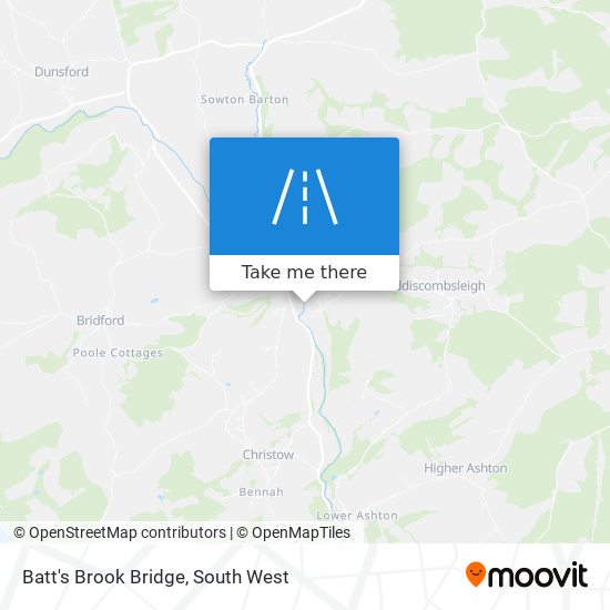 Batt's Brook Bridge map