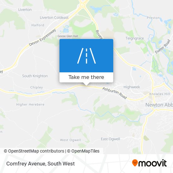 Comfrey Avenue map