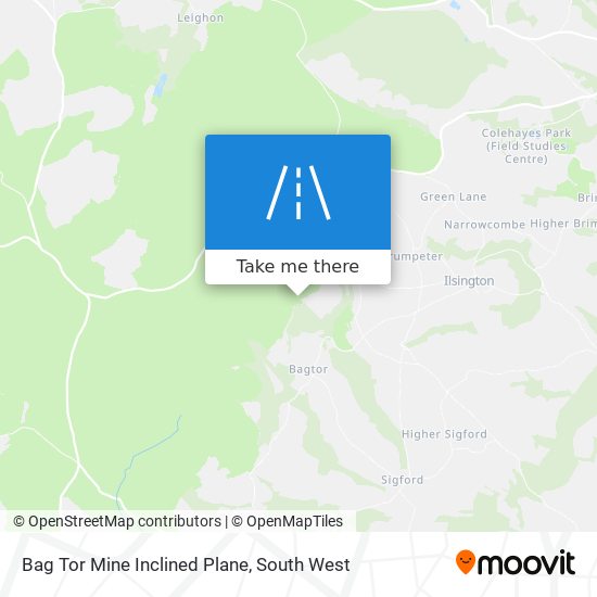 Bag Tor Mine Inclined Plane map