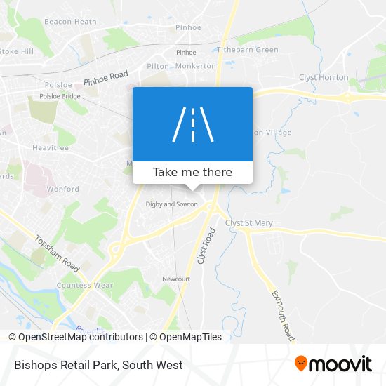 Bishops Retail Park map