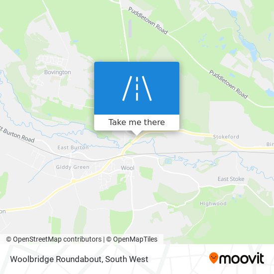 Woolbridge Roundabout map