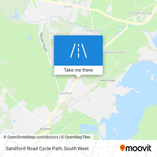 Sandford Road Cycle Path map