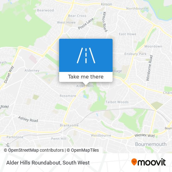 Alder Hills Roundabout map