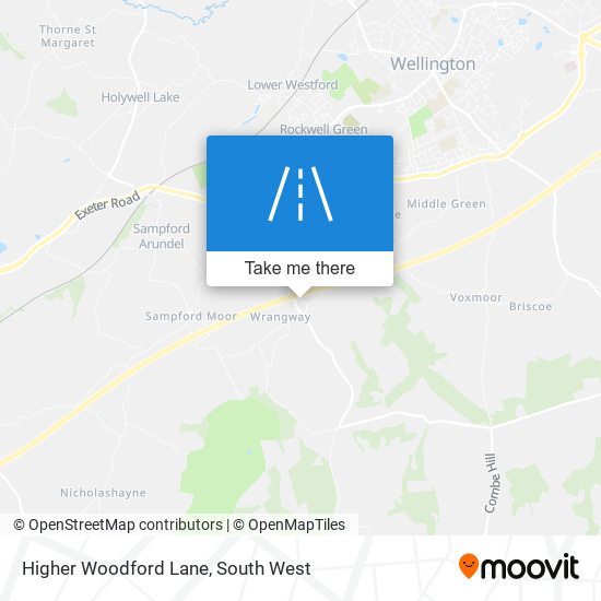 Higher Woodford Lane map