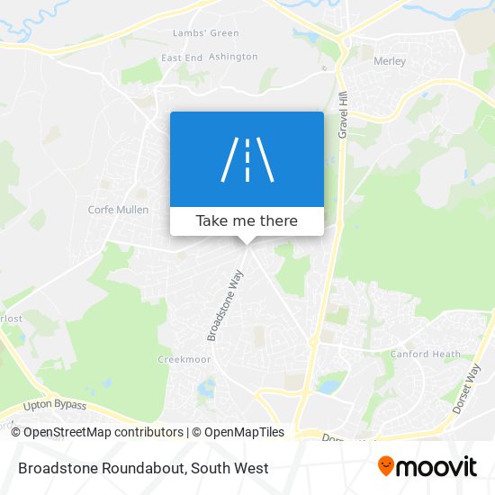Broadstone Roundabout map