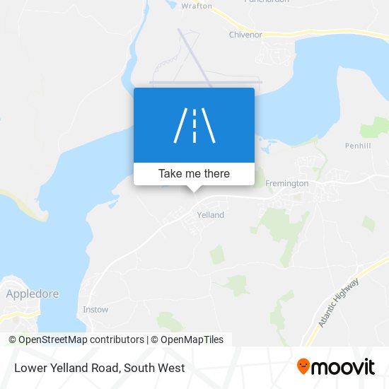 Lower Yelland Road map