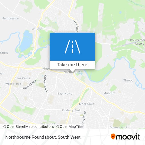 Northbourne Roundabout map