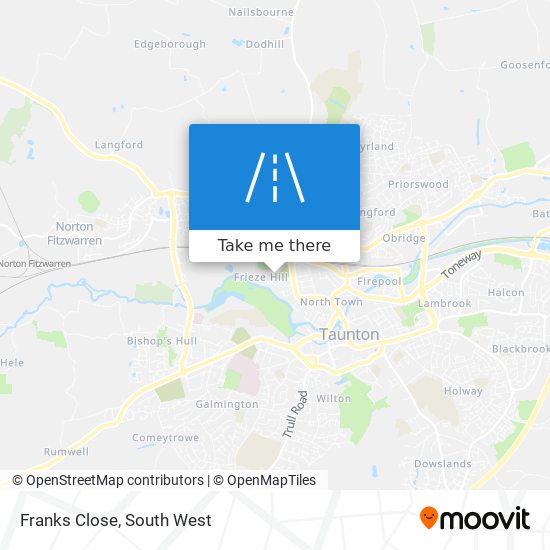 Franks Close map