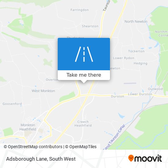 Adsborough Lane map