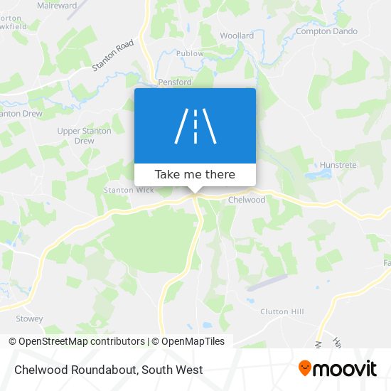 Chelwood Roundabout map