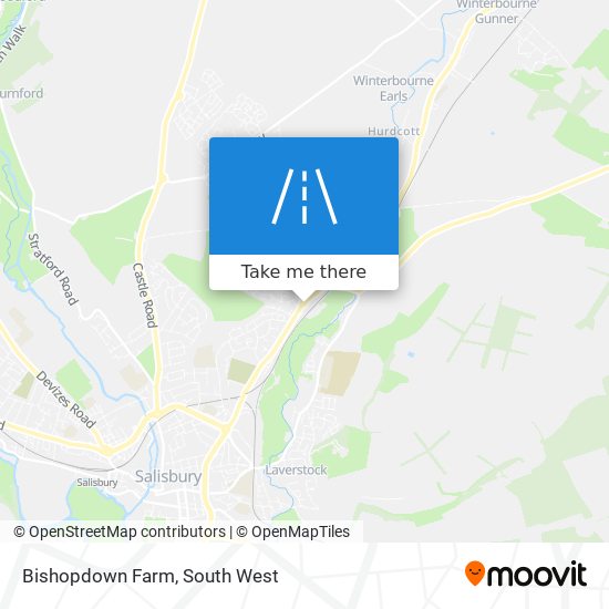 Bishopdown Farm map