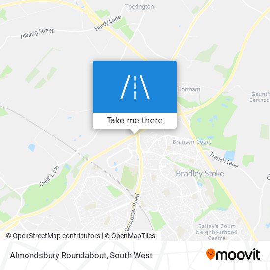 Almondsbury Roundabout map