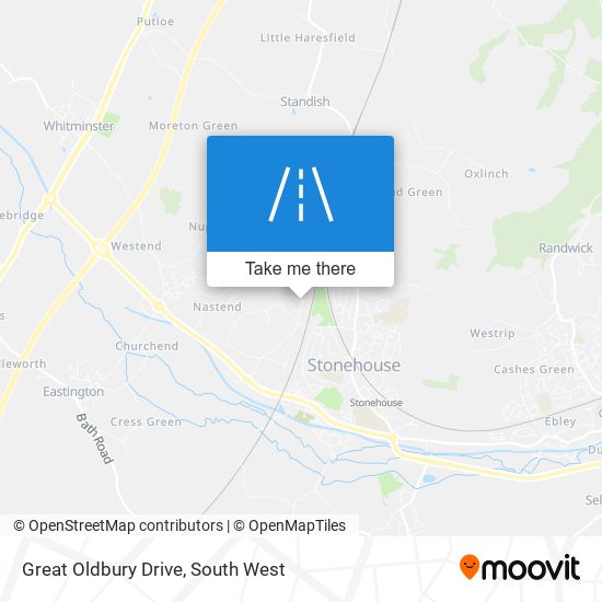Great Oldbury Drive map