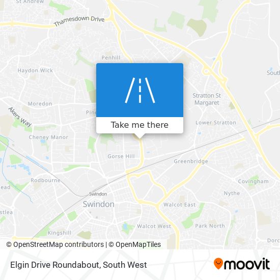 Elgin Drive Roundabout map