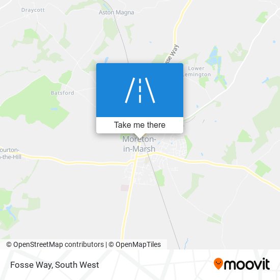 Fosse Way map