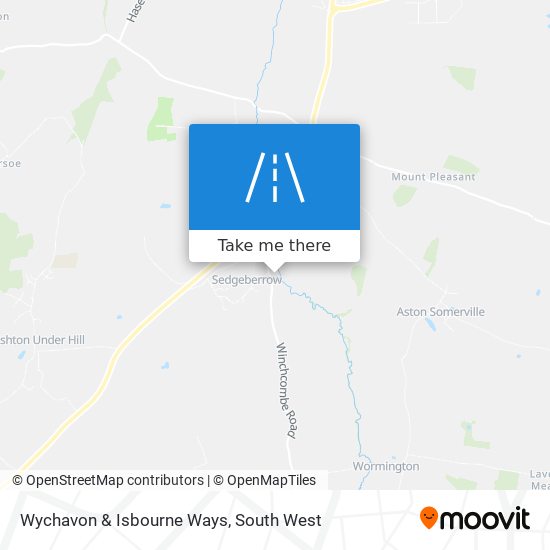 Wychavon & Isbourne Ways map