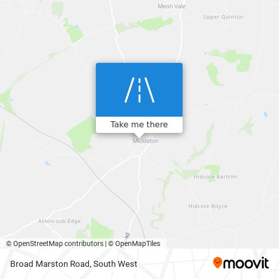 Broad Marston Road map