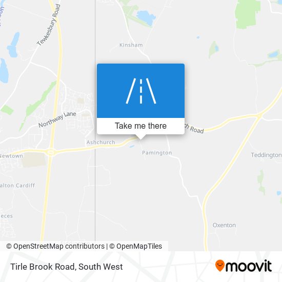 Tirle Brook Road map