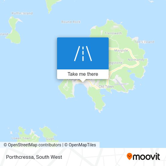 Porthcressa map