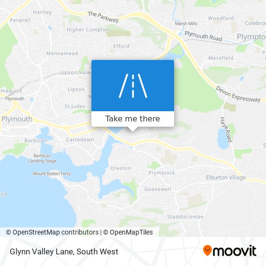 Glynn Valley Lane map