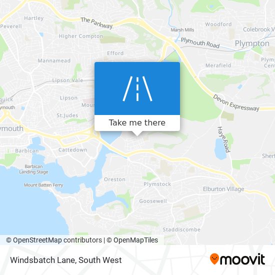 Windsbatch Lane map