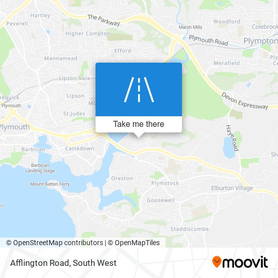 Afflington Road map