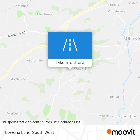 Lowena Lane map