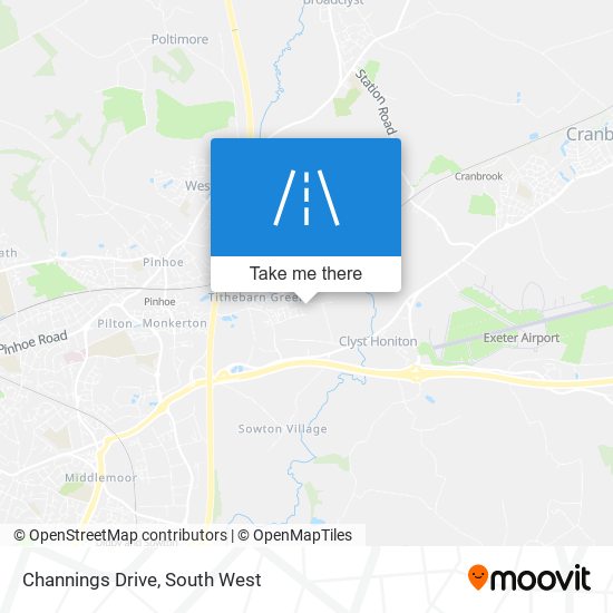 Channings Drive map