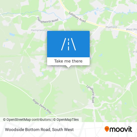 Woodside Bottom Road map