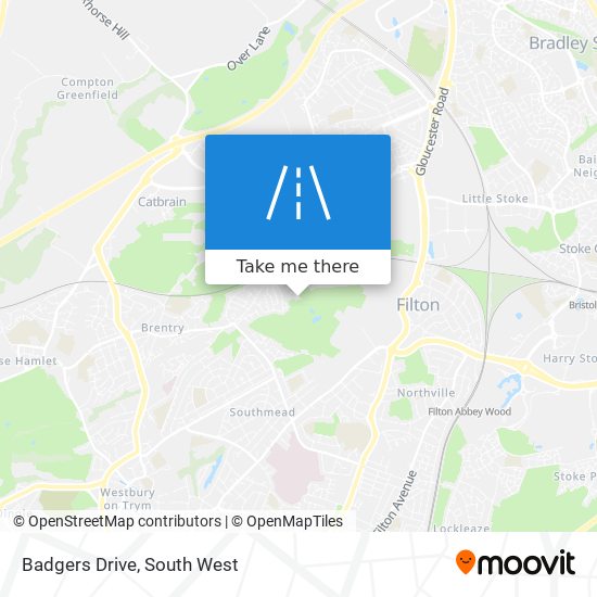 Badgers Drive map