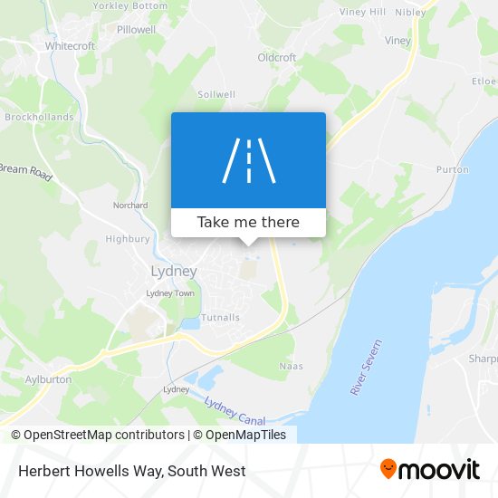 Herbert Howells Way map