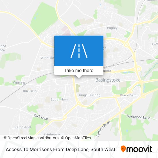 Access To Morrisons From Deep Lane map