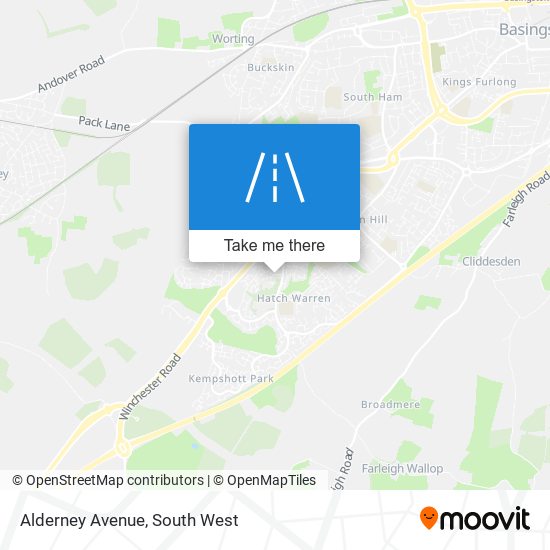 Alderney Avenue map