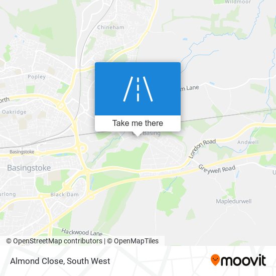 Almond Close map