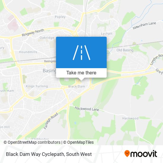 Black Dam Way Cyclepath map